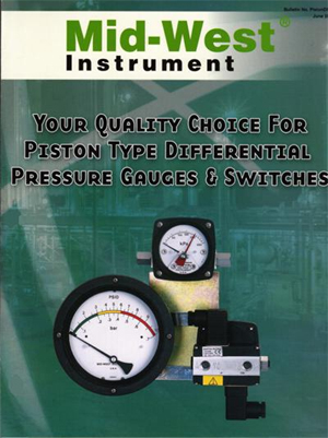 MID-WEST INSTRUMENT -  USA - Piston type Differential Pressure Gauges and Differential Pressure Switches