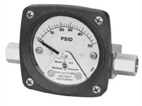 Mid-West Instrument - Model 122 Series Differential Pressure Gauge or Switch