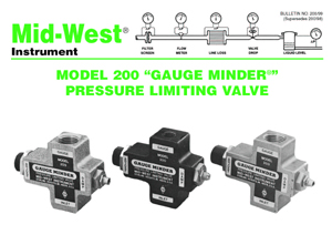 Mid-West Instrument Pressure Limiting Valve Model 