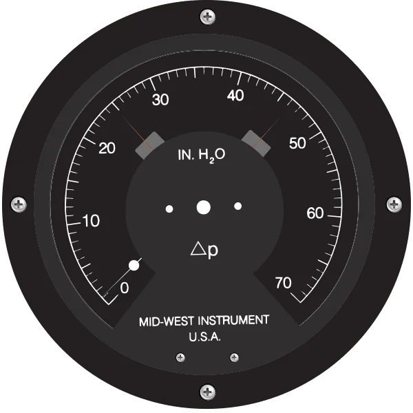 Mid West Model 109 bourdon tube type gauge 4.5 inch image by CMC